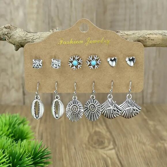 ReStyleBoutiq Jewelry - NWT 6 Pair Boho Dangle and Stud Earrings